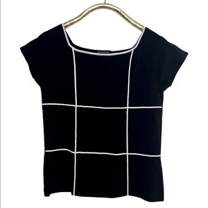 Cable & Guage short sleeve stretchy tee shirt blouse Y2K